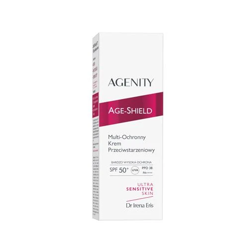 Agenity Age-Shield Multi-ochronny krem przeciwstarzeniowy SPF50+, 50 ml - Wygładza zmarszczki i redukuje przebarwienia