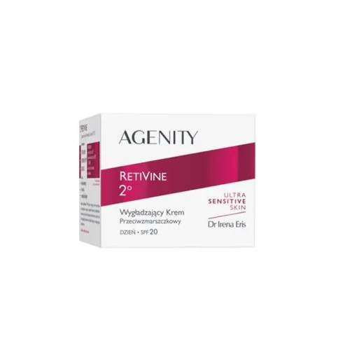 Agenity Retivine 2° Wygładzający krem przeciwzmarszczkowy na dzień SPF20, 50 ml - Poprawia jędrność skóry