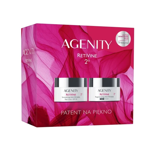 Agenity Retivine 2° Zestaw - Krem przeciwzmarszczkowy na dzień, 50 ml + Krem przeciwzmarszczkowy na noc, 50 ml - Intensywna redukcja zmarszczek i regeneracja skóry Agenity Retivine 2° Zestaw - Krem przeciwzmarszczkowy na dzień, 50 ml + Krem przeciwzmarszczkowy na noc, 50 ml - Intensywna redukcja zmarszczek i regeneracja skóry