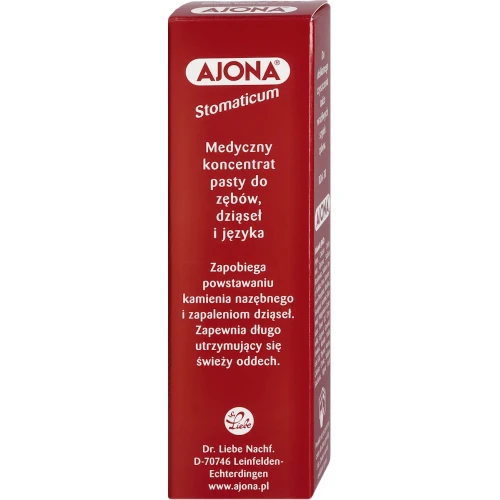 Ajona Stomaticum, 25 ml - Koncentrat pasty do zębów, dziąseł i języka