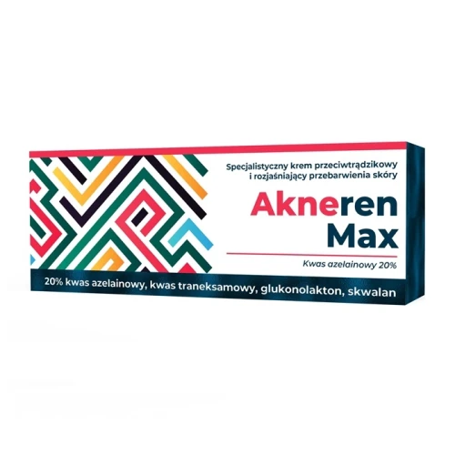 Akneren Max Krem przeciwtrądzikowy, 30 g - Do codziennej ochrony i pielęgnacji skóry trądzikowej