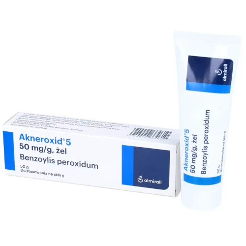 Akneroxid 5 żel, 50 g - O działaniu przeciwtrądzikowym do stosowania miejscowego na skóre