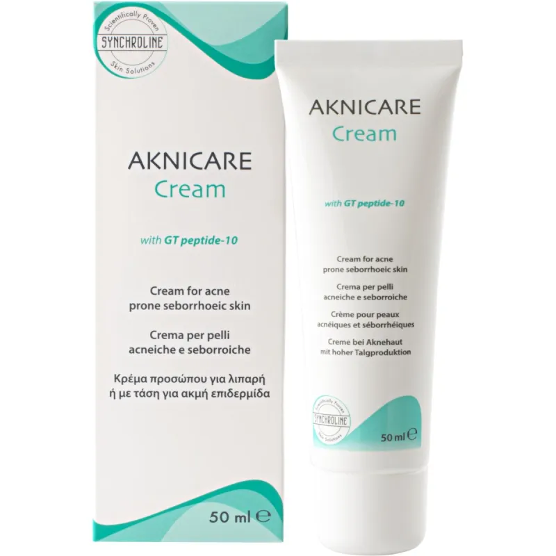 Synchroline Aknicare Cream Krem do skóry tłustej i trądzikowej, 50 ml - Do codziennej pielęgnacji cery problematycznej