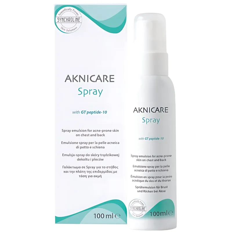 Synchroline Aknicare Spray, 100 ml - Na trądzik pleców i klatki piersiowej
