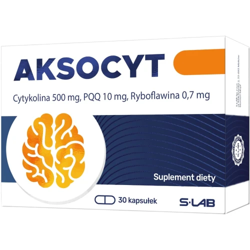 Aksocyt, 30 kapsułek - Cytykolina z PQQ i witaminą B2