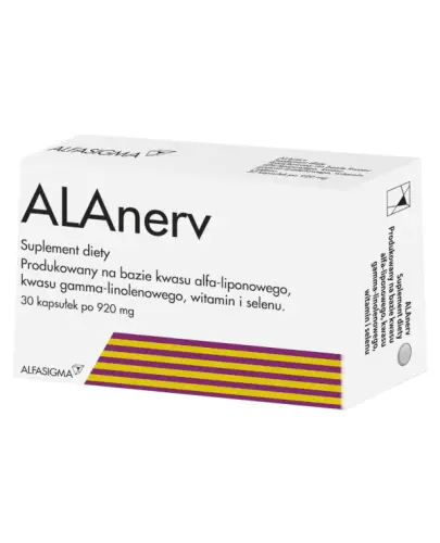 Alanerv, 30 kapsułek - Suplement diety dla osób dorosłych. 