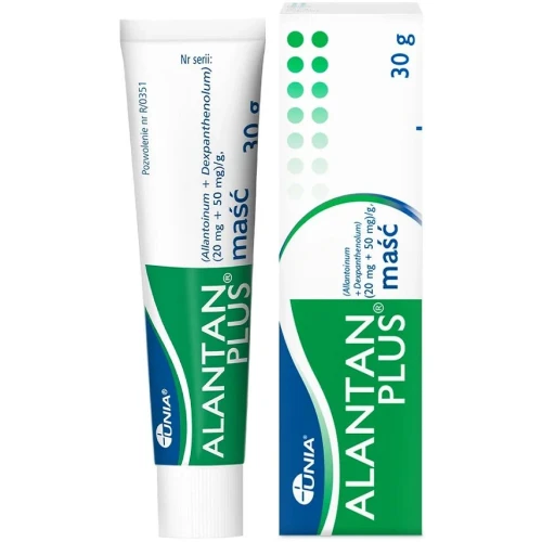 Alantan Plus maść, 30g - Z alantoiną i deksopantenolem do stosowania miejscowego na skórę