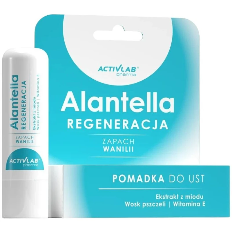 Alantella Regeneracja pomadka do ust, 4,9 g - Z masłem shea i woskiem pszczelim