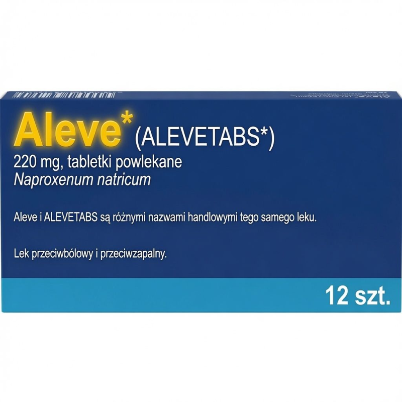 Aleve 220 mg, 12 tabletek powlekanych Pharmapoint (import równoległy) - O działaniu przeciwbólowym, przeciwgorączkowym i przeciwzapalnym