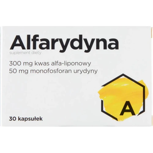 Alfarydyna, 30 kapsułek - Połączenie kwasu alfa-liponowego i monofosforanu urydyny