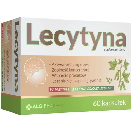 Alg Pharma Lecytyna, 60 kapsułek - Wsparcie  procesów uczenia się i zapamiętywania