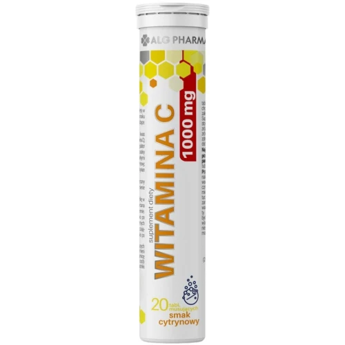 Alg Pharma Witamina C 1000 mg,  smak cytrynowy, 20 tabletek musujących