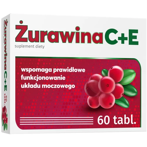 Alg Pharma Żurawina C+E, 60 tabletek - Wsparcie prawidłowego funkcjonowanie układu moczowego