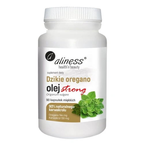 Aliness Dzikie Oregano Olej Strong, 90 kapsułek - Z wysoką zawartością naturalnego karwakrolu