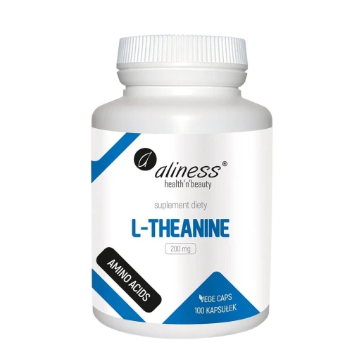 Aliness L-Theanine 200 mg, 100 kapsułek - L-teanina w kapsułkach