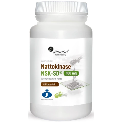 Aliness Nattokinase NSK-SD 100 mg, 60 kapsułek - Z ekstraktem ze sfermentowanego nasienia soi NSK-SD®