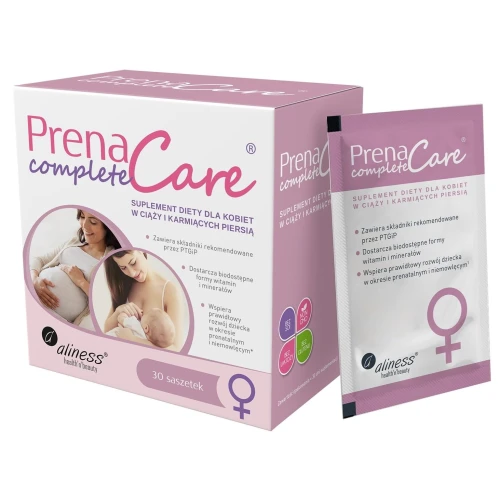 Aliness PrenaCare® Complete dla kobiet w ciąży i karmiących, 30 saszetek - Kompozycja witamin i minerałów wspierających prawidłowy rozwój dziecka w okresie prenatalnym i niemowlęcym