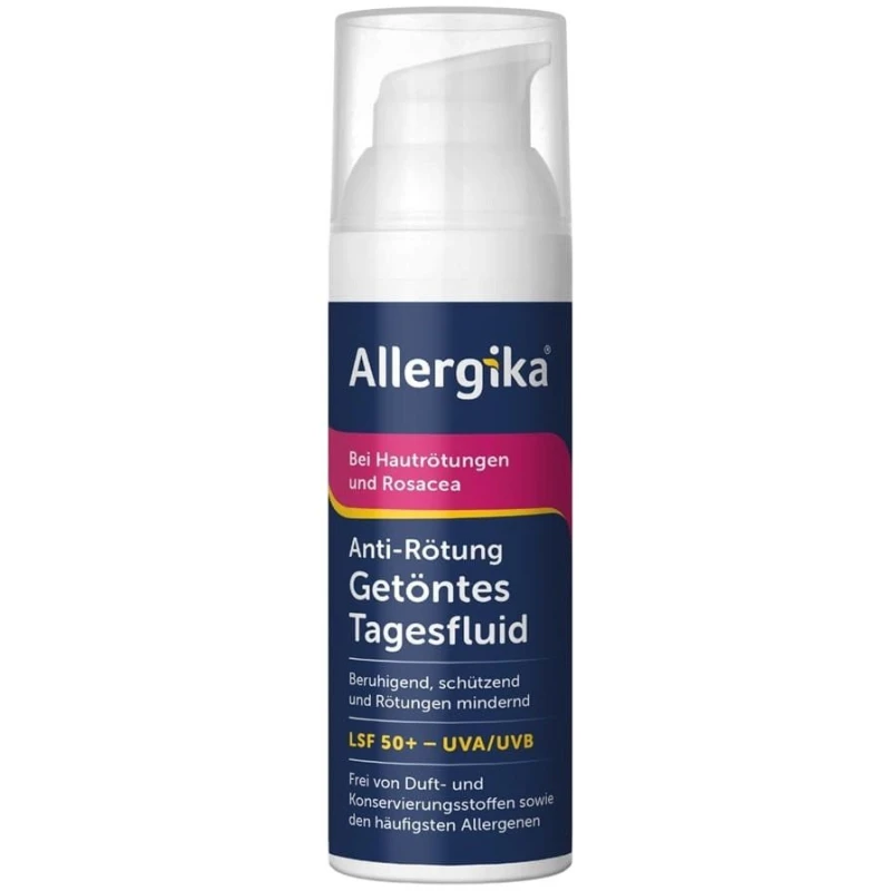 Allergika Fluid na dzień z pigmentem korygującym zaczerwienienia SPF 50+, 30 ml - Z pigmentami dopasowującymi się do kolorytu skóry