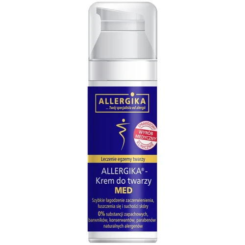 Allergika Krem do twarzy MED, 50 ml - Do pielęgnacji skóry twarzy skłonnej do suchości, podrażnień i zaczerwienienia