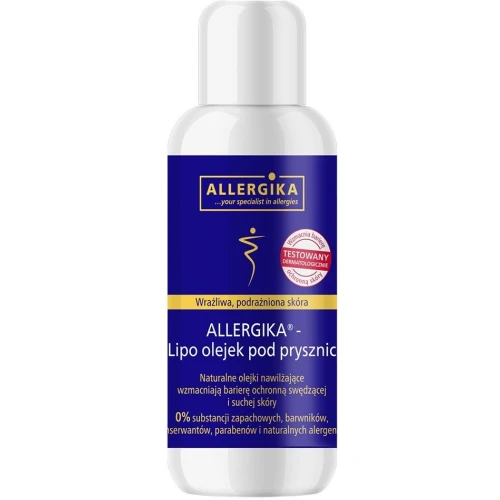 Allergika Lipo olejek pod prysznic, 200 ml - Do codziennej pielęgnacji skóry suchej, atopowej i skłonnej do podrażnień