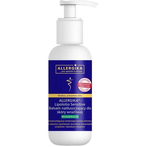 Allergika Lipolotio Sensitive Balsam natłuszczający do ciała, 200 ml - Do pielęgnacji skóry suchej, atopowej oraz skłonnej do podrażnień