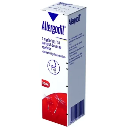 Allergodil, aerozol do nosa, 10 ml - Leczenie objawowe kataru siennego