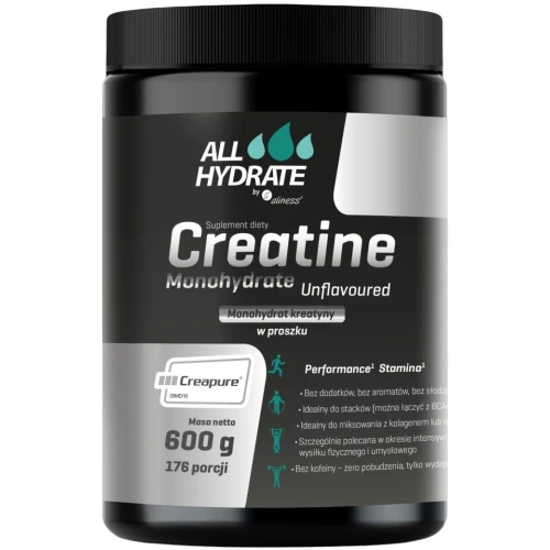 ALLHydrate Creatine (Creapure®), 600 g - Czysty monohydrat kreatyny