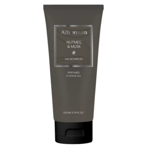 Allvernum Żel pod prysznic perfumowany Nutmeg & Musk, 200 ml - Perfumowany żel pod prysznic o korzenno-drzewnym zapachu Allvernum Żel pod prysznic perfumowany Nutmeg & Musk, 200 ml - Perfumowany żel pod prysznic o korzenno-drzewnym zapachu