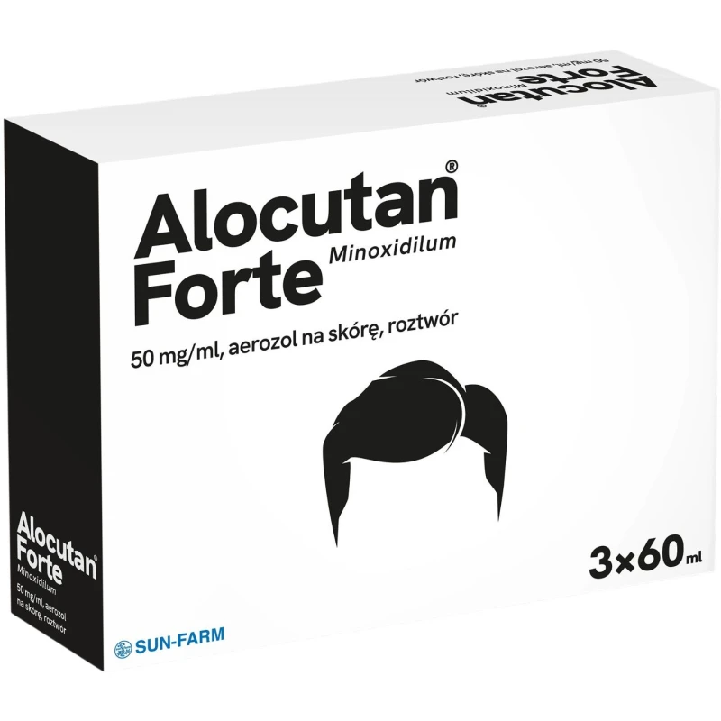 Alocutan Forte, 3 x 60 ml - Lek na łysienie androgenowe