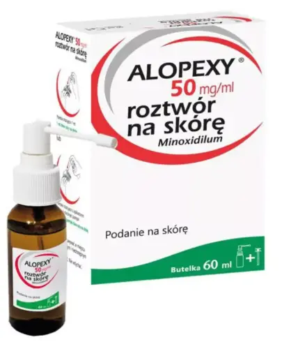 Alopexy 5% roztwór na skórę, 60 ml  - Z minoksydylem, substancją stymulującą wzrost włosów