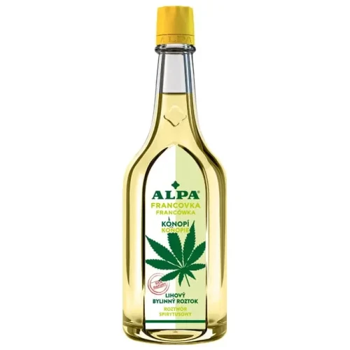 Alpa Francówka Konopie, płyn 160 ml - Roztwór spirytusowy do masażu i kąpieli, pomaga rozluźnić sztywne, napięte mięśnie
