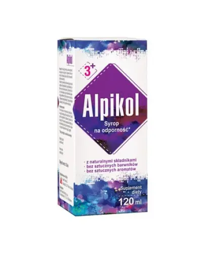 Alpikol syrop na odporność, 120ml - Ze standaryzowanym ekstraktem z czarnego bzu, bez konserwantów