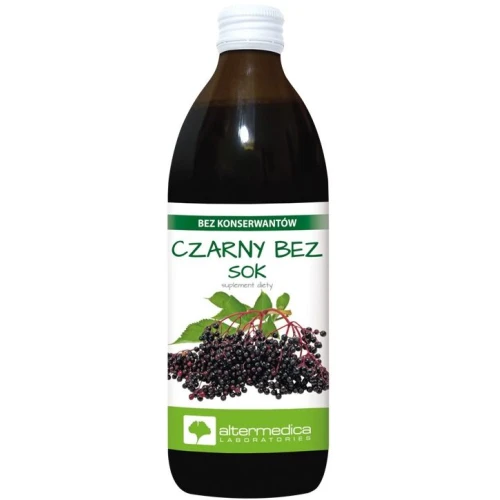 Alter Medica Czarny Bez, sok 500 ml - Z owoców czarnego bzu z dodatkiem witaminy C