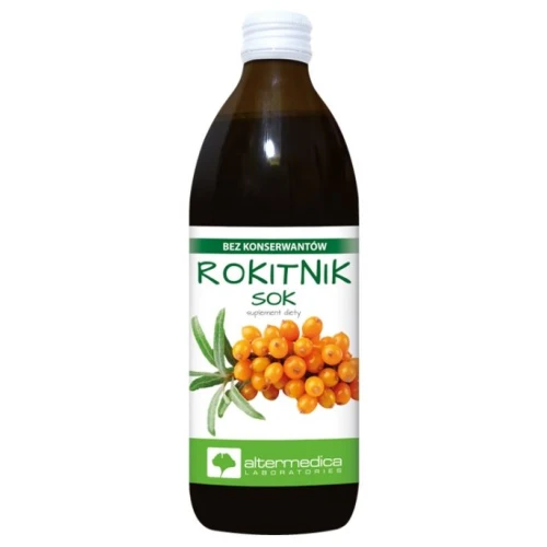 Alter Medica Rokitnik, sok 500 ml - 100% naturalny sok z owoców rokitnika