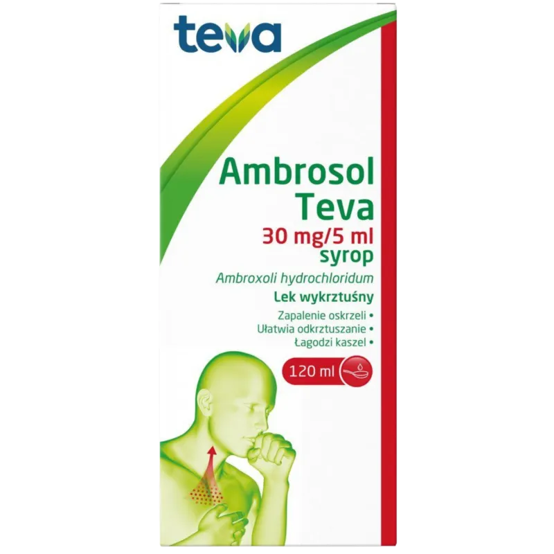 Ambrosol Teva 30mg/5 ml, syrop 120 ml - Syrop wykrztuśny