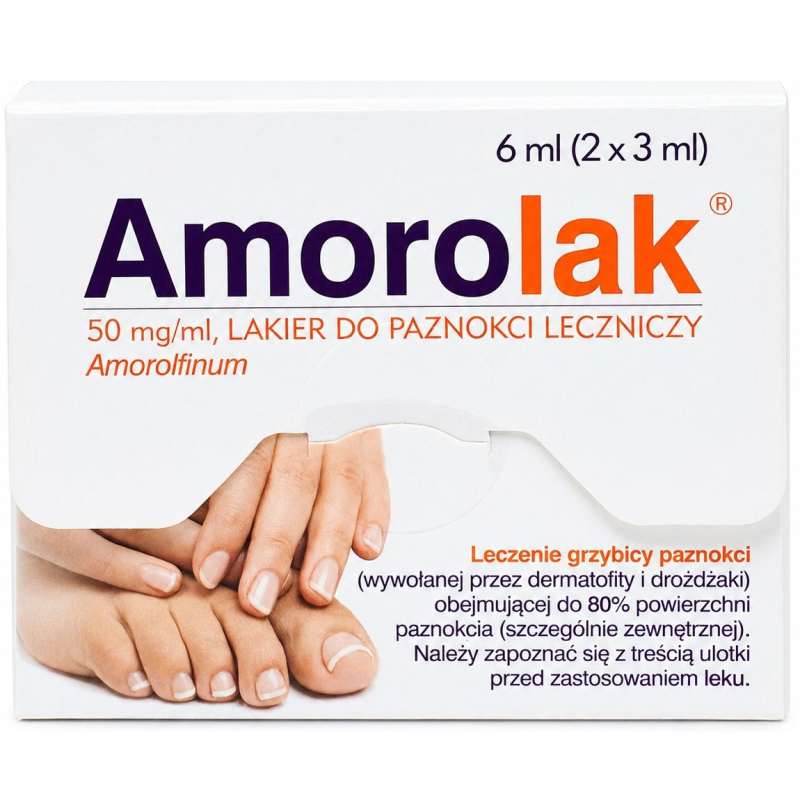 Amorolak, 2 x 3 ml - Lakier na grzybicę paznokci