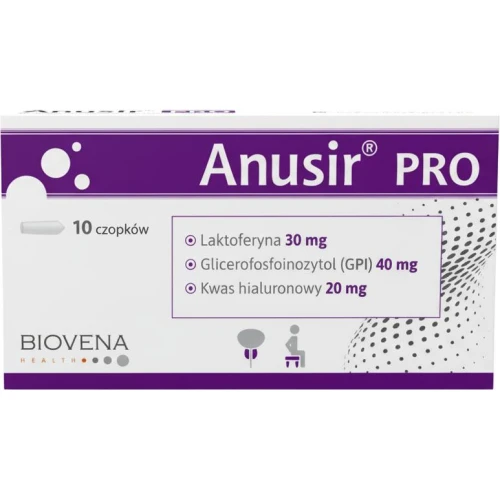 Anusir Pro, 10 czopków - Wsparcie leczenia schorzeń układu moczowo-płciowego i odbytu