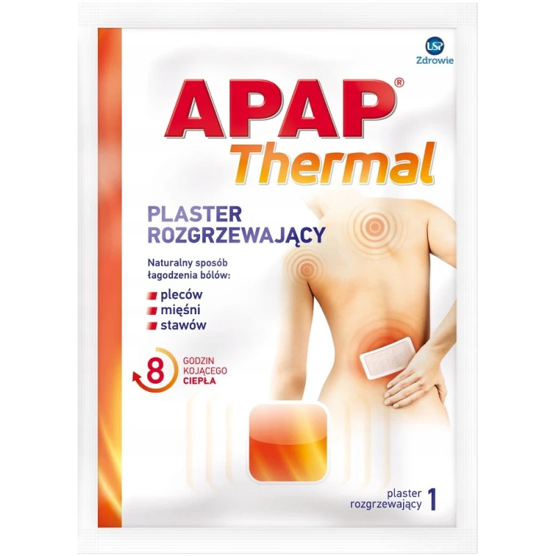APAP Thermal, plaster rozgrzewający, 1 sztuka - Przynosi ulgę w bólach mięśni i stawów 