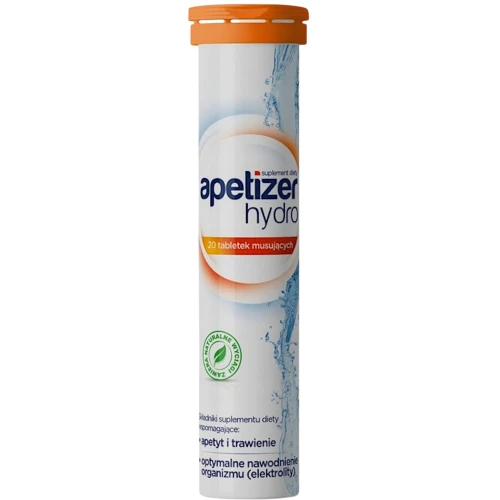 Apetizer Hydro, 20 tabletek musujących - Wsparcie apetytu i optymalne nawodnienie organizmu