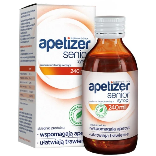 Apetizer Senior, syrop 240 ml - Zioła i witaminy wzmagają wydzielanie soków trawiennych