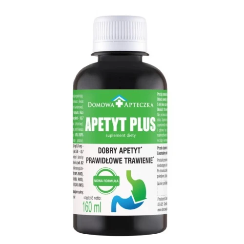 Domowa Apteczka Apetyt Plus, płyn 160 ml - Wspiera apetyt i prawidłowe trawienie, bez dodatku cukru