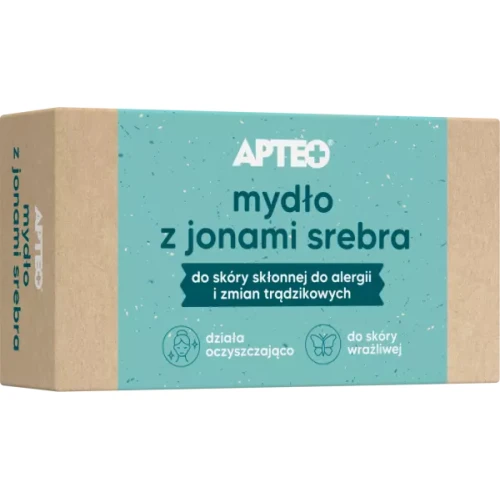 Apteo Mydło z jonami srebra, 100 g - Antybakteryjna pielęgnacja skóry problematycznej