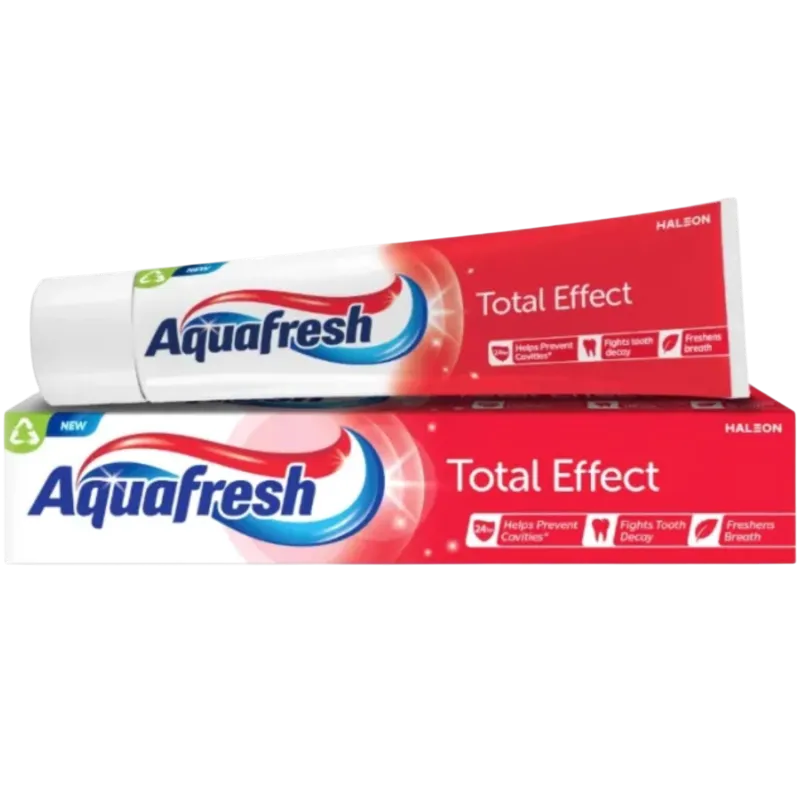 Aquafresh Total Effect pasta do zębów, 75 ml - Do codziennej higieny jamy ustnej dla dzieci i dorosłych