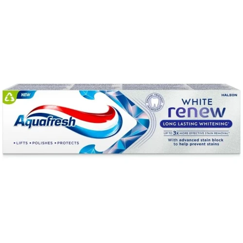 Aquafresh Renew Long Lasting Whitening Pasta do zębów, 75 ml - Usuwa przebarwienia i chroni szkliwo