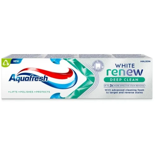 Aquafresh White Renew Deep Clean Pasta do zębów, 75 ml - Skuteczne usuwanie przebarwień i ochrona szkliwa
