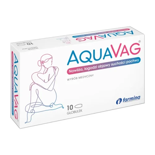 AquaVag, 10 globulek - Nawilża i łagodzi objawy suchości pochwy