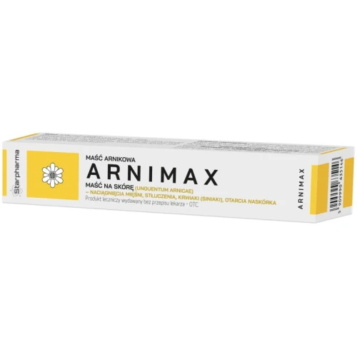 Arnimax maść arnikowa, 40 g - Na stłuczenia, krwiaki, siniaki i naciągnięcia mięśni