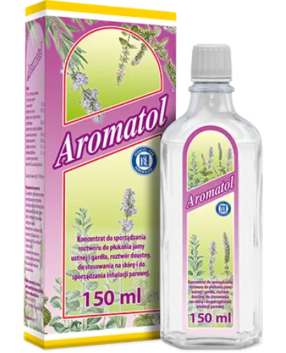 Aromatol, płyn 150ml - Do płukania gardła, inhalacji z parą wodną i miejscowego stosowania na skórę