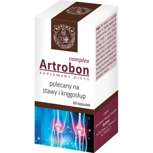 Artrobon Complex, 60 kapsułek - Z ekstraktem z korzenia hakorośli,  glukozaminą i chondroityną – wsparcie stawów