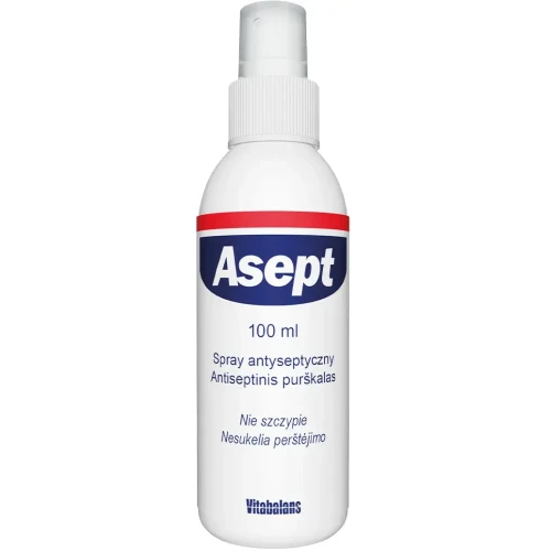 Asept aerozol do odkażania ran, 100 ml - Nie szczypie, nie piecze, oczyszcza i dezynfekuje skórę